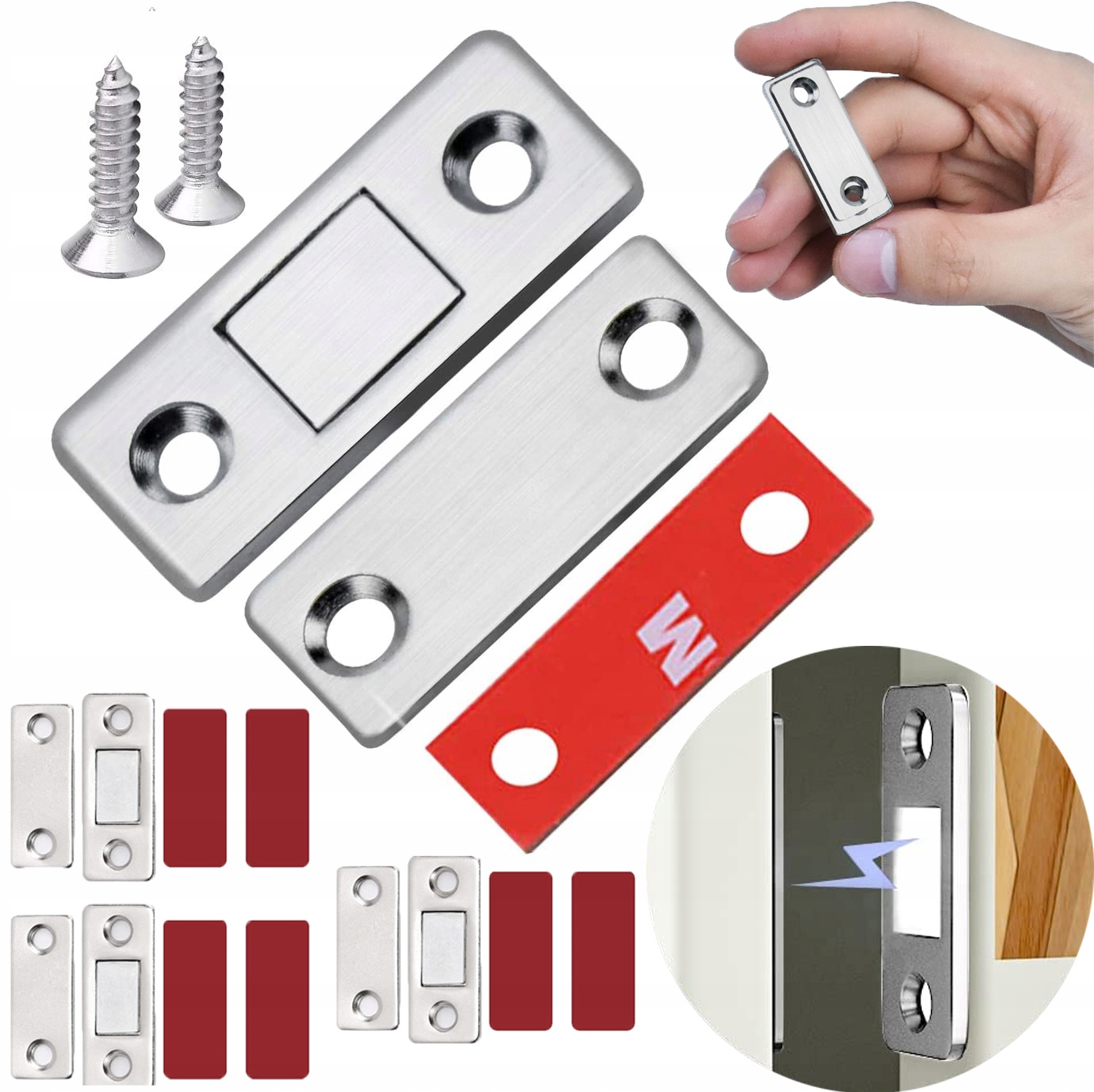 

4SZT Zamek Magnetyczny Zatrzask Magnes Meblowy