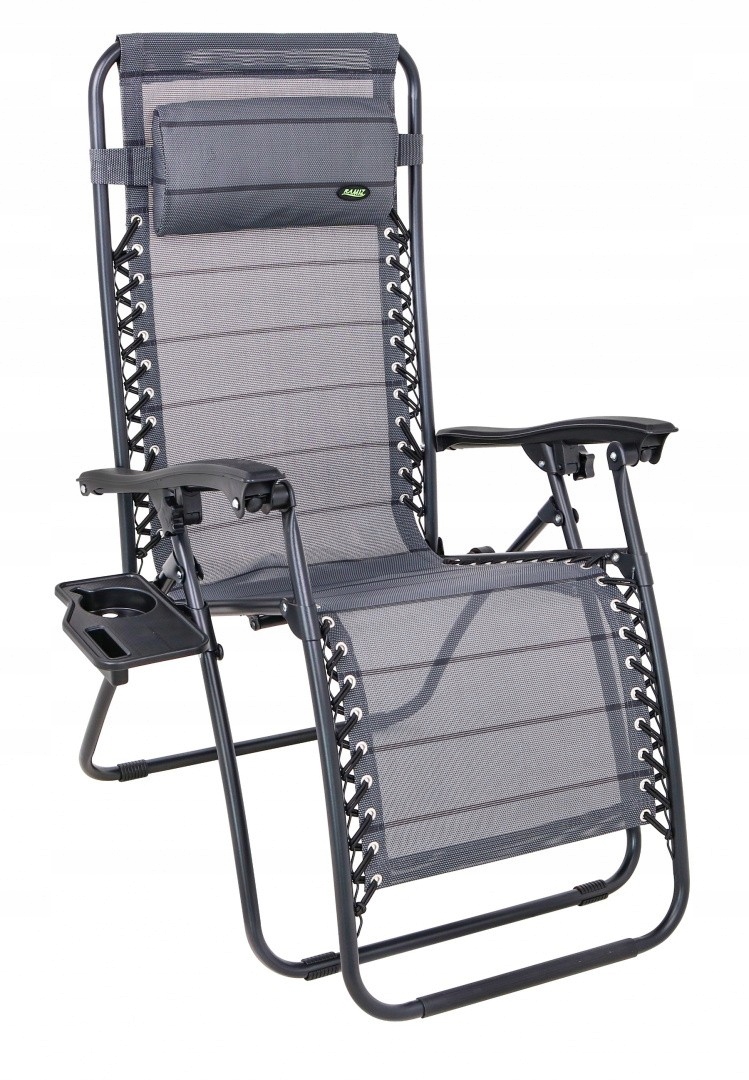 Leżak Ogrodowo Plażowy grawitacyjny podstawka Na Napoje Telefon Składany