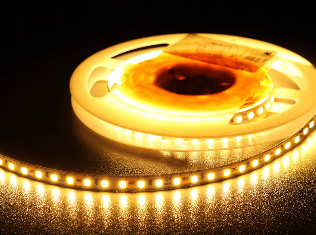 Profesionálna Led páska 9.6W/m, 12V, 120LED 2835 teplá biela, 3000K, IP33