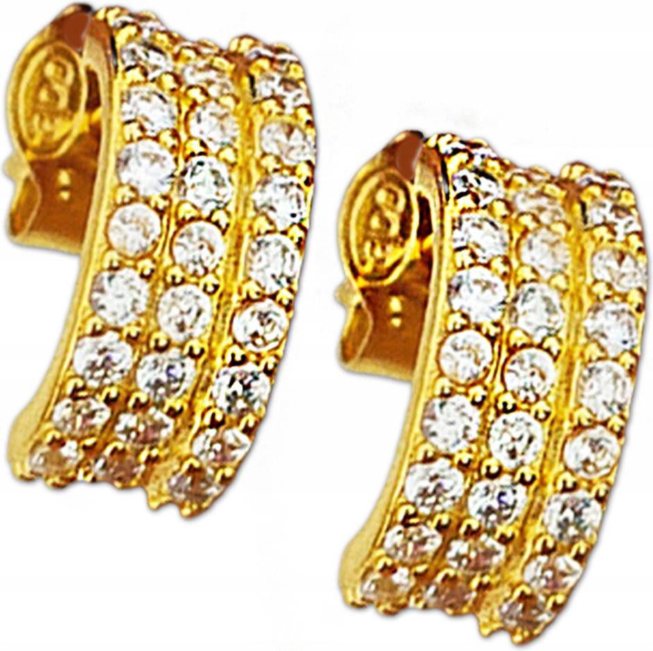 Stříbrné náušnice pozlacené 925 čárkami tyčinka elegantní jedinečné šroubky