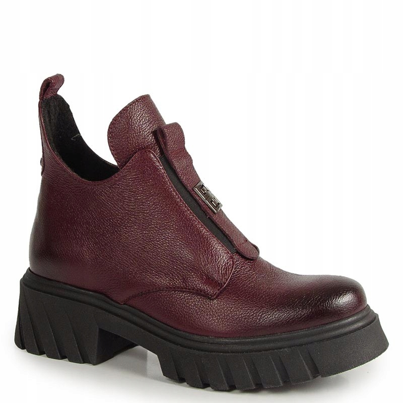 Lemar 60543 Bordové Kotníkové Boty S Ozdobou 36