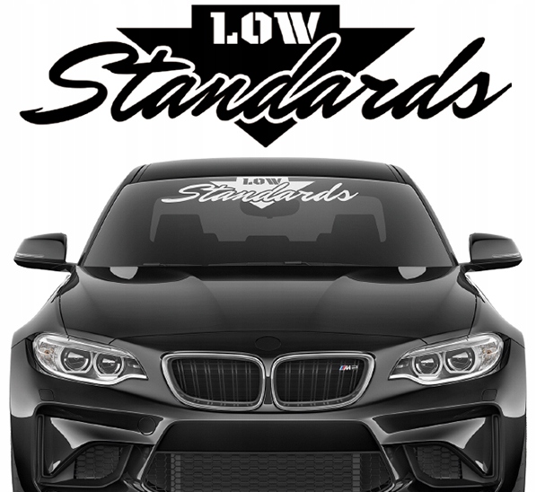Naklejka na samochód szybę Blenda Pas Przedni Jdm Low Standards 51x15