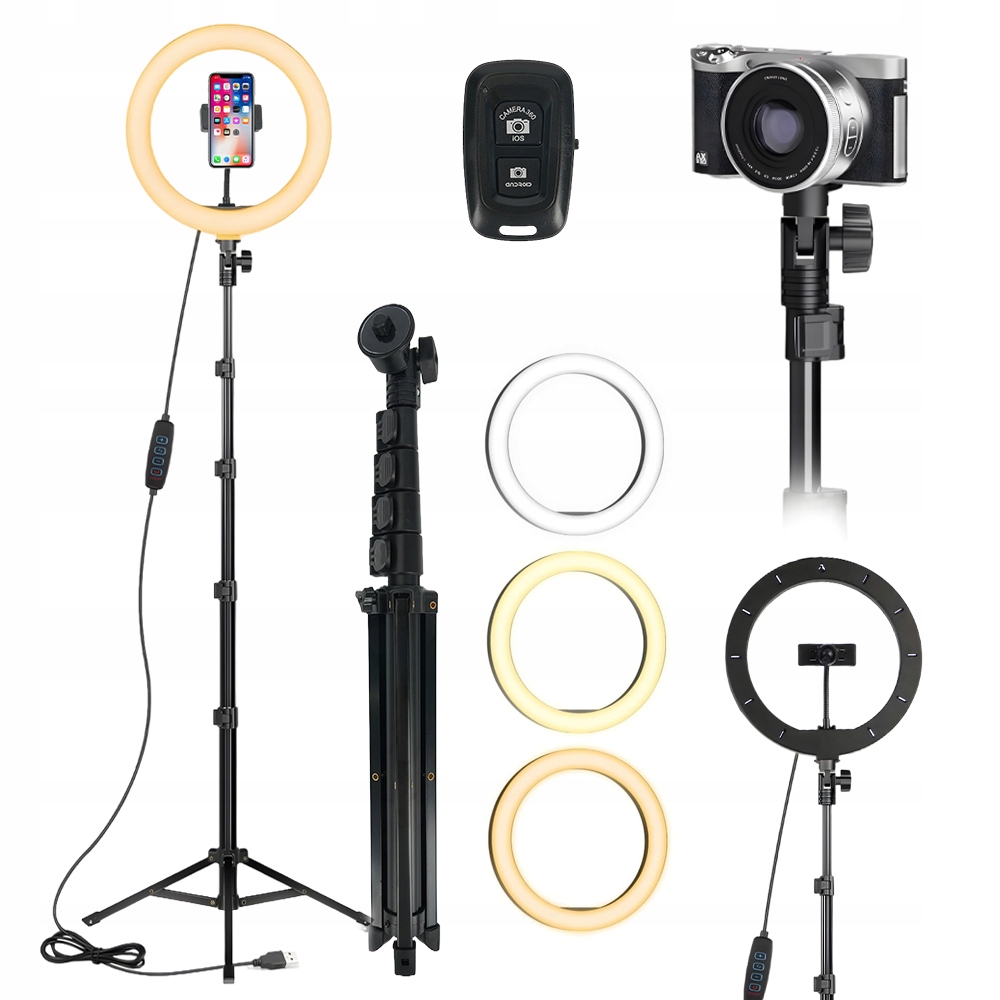 Pro kruhová lampa Led Ring Pilot Stativ 190 cm 3 barvy 10 úrovní
