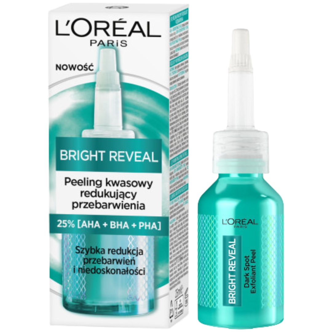 Loreal Peeling na obličej Bright Reveal Kyselý redukující pigmentové skvrny