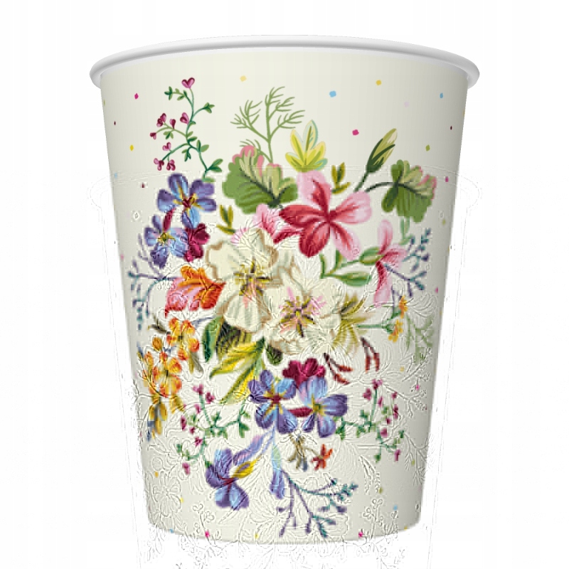 

Daisy Kubeczki Papierowe Kwiaty Bukiet 250ML 8 Szt