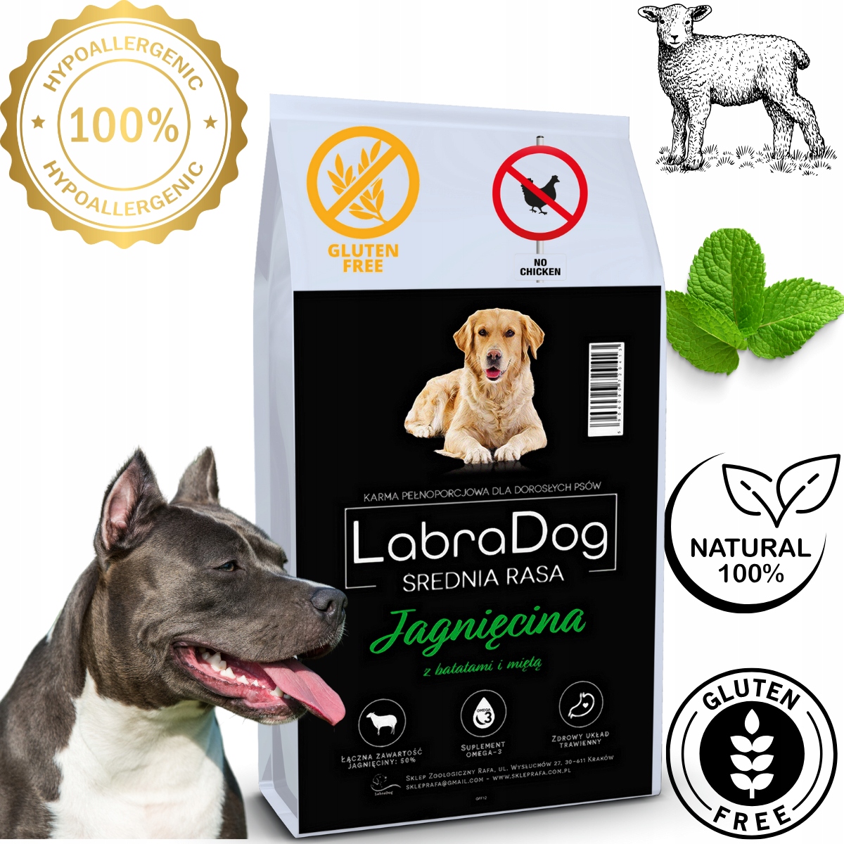 Levně LabraDog Superfood suché krmivo pro jehněčí se zeleninou a ovocem 12 kg