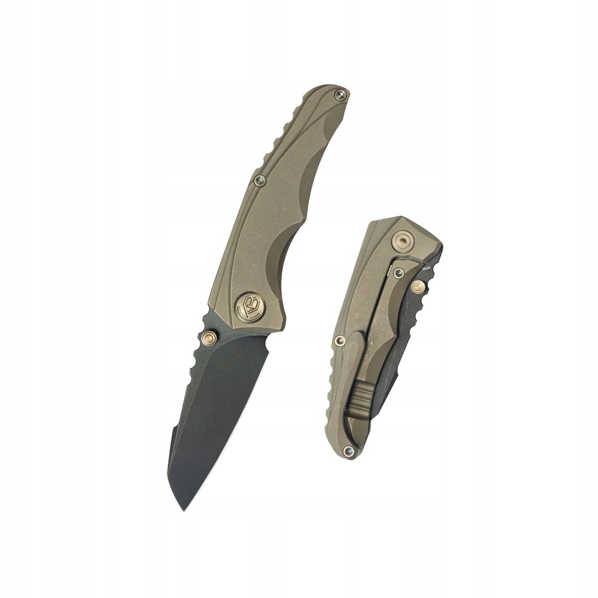Nóż składany Kubey Steeltle Bronze Titanium, Blackwashed (KB390D)