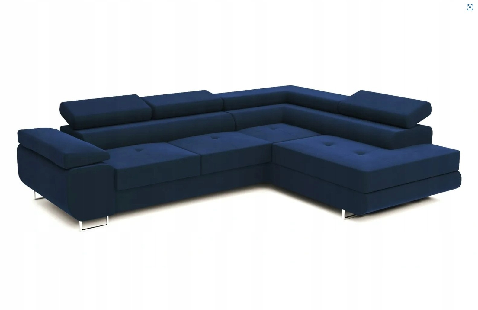 Narożnik ASTON funkcja spania regulowane zagłówki