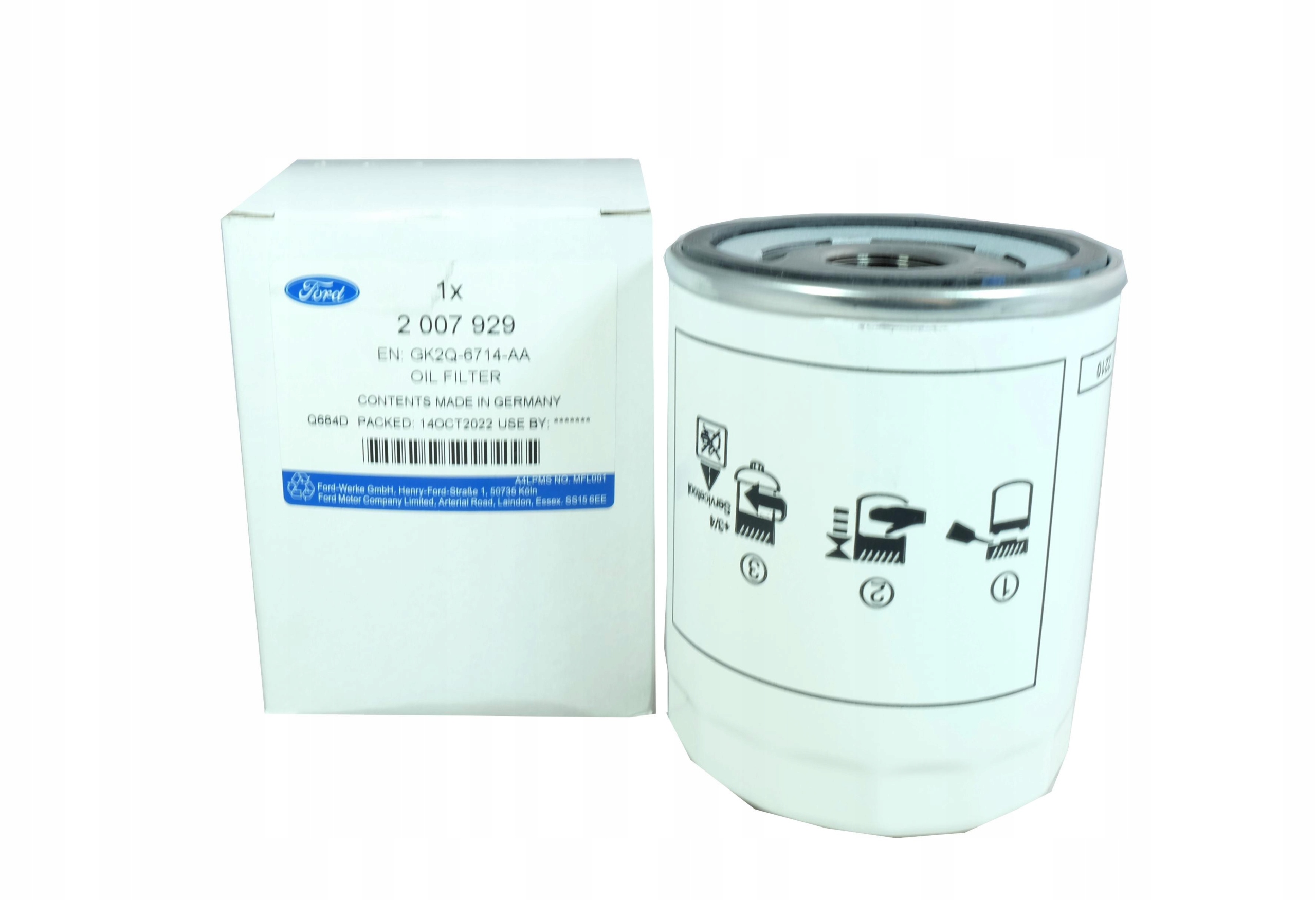 Filtr oleju + 5W30 Ford Custom Transit 2.0 EB TDCi Stan opakowania oryginalne