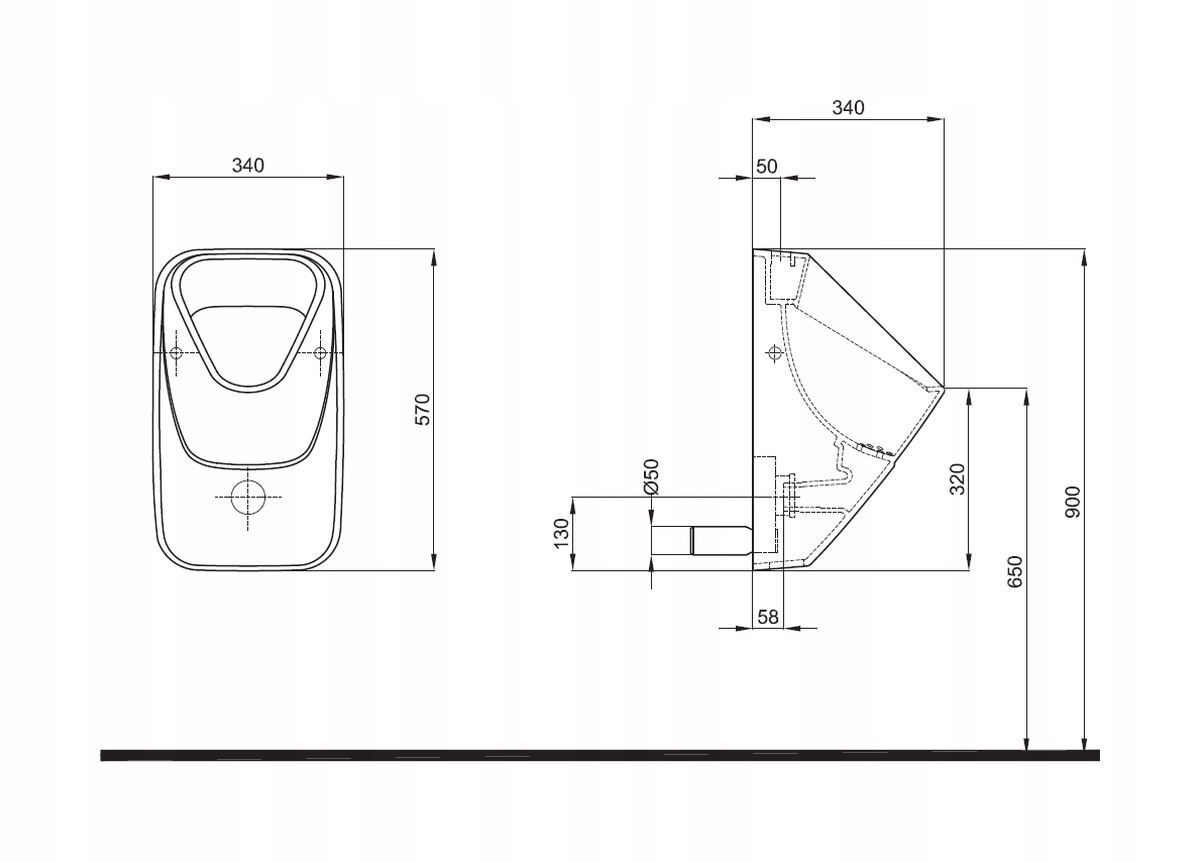 PISUAR GEBERIT ALIVIO BIAŁY DOPŁYW Z GÓRY Marka Geberit