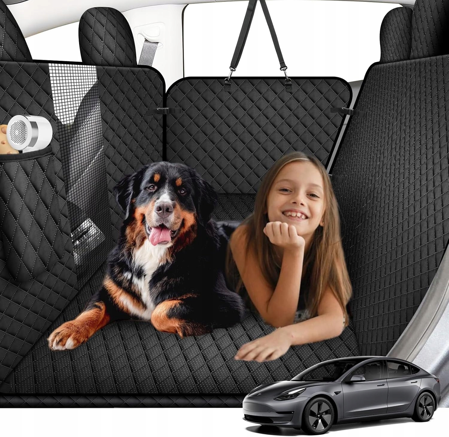 Mata Ochronna Dla Psa Do Tesli Wodoodporna Usztywniana