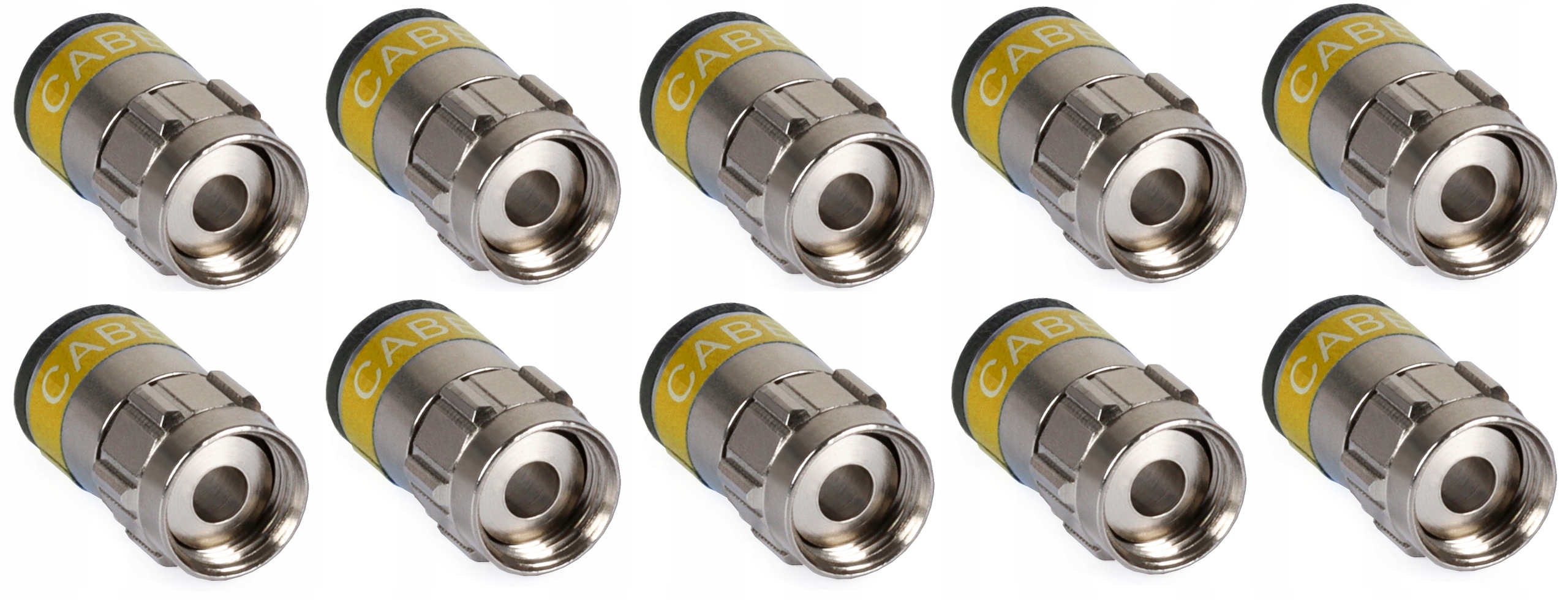 10x Wtyk F Złącze Samozaciskowy Cabelcon eFka RG6