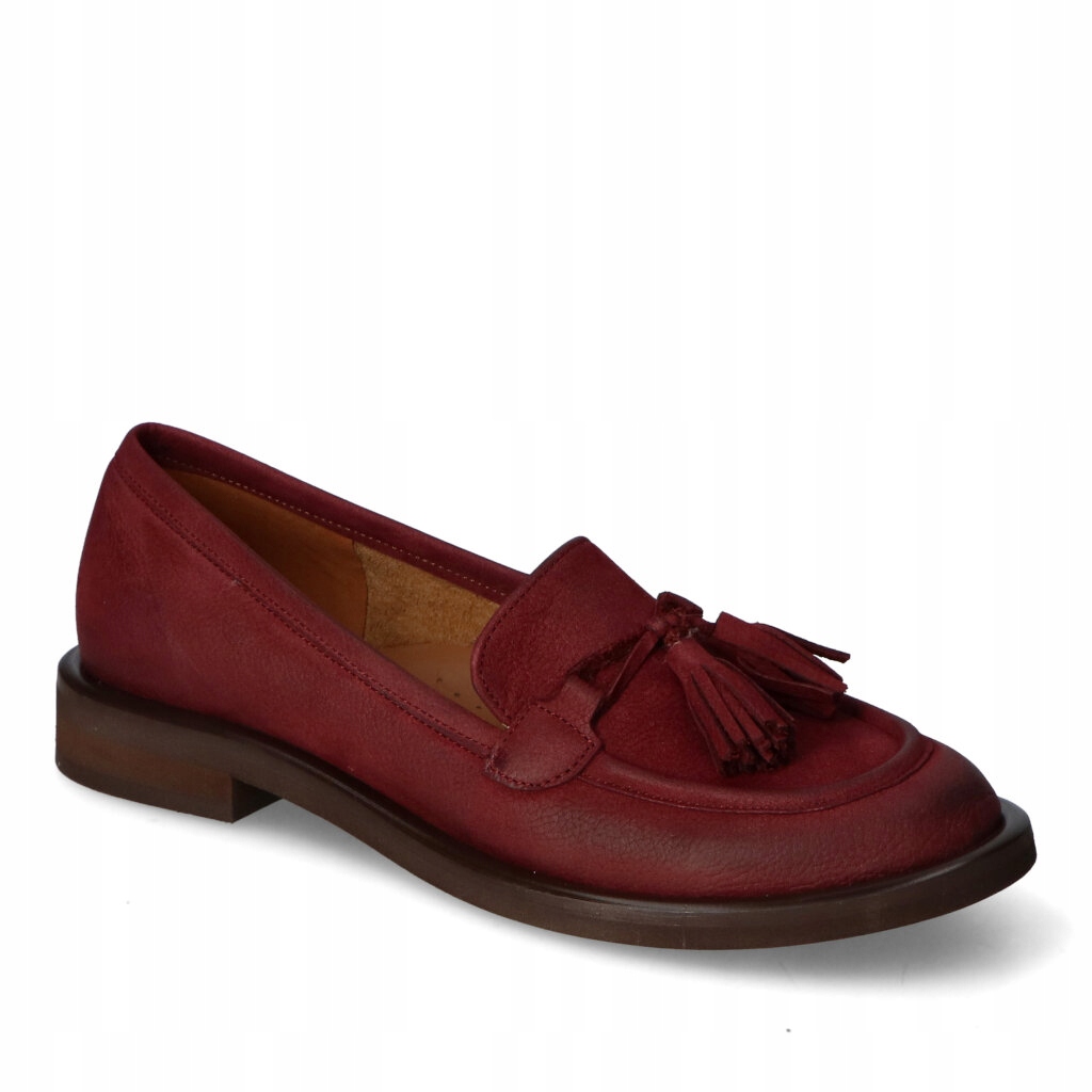 Mokasíny Exquisite 1726 Bordové nubukové 41