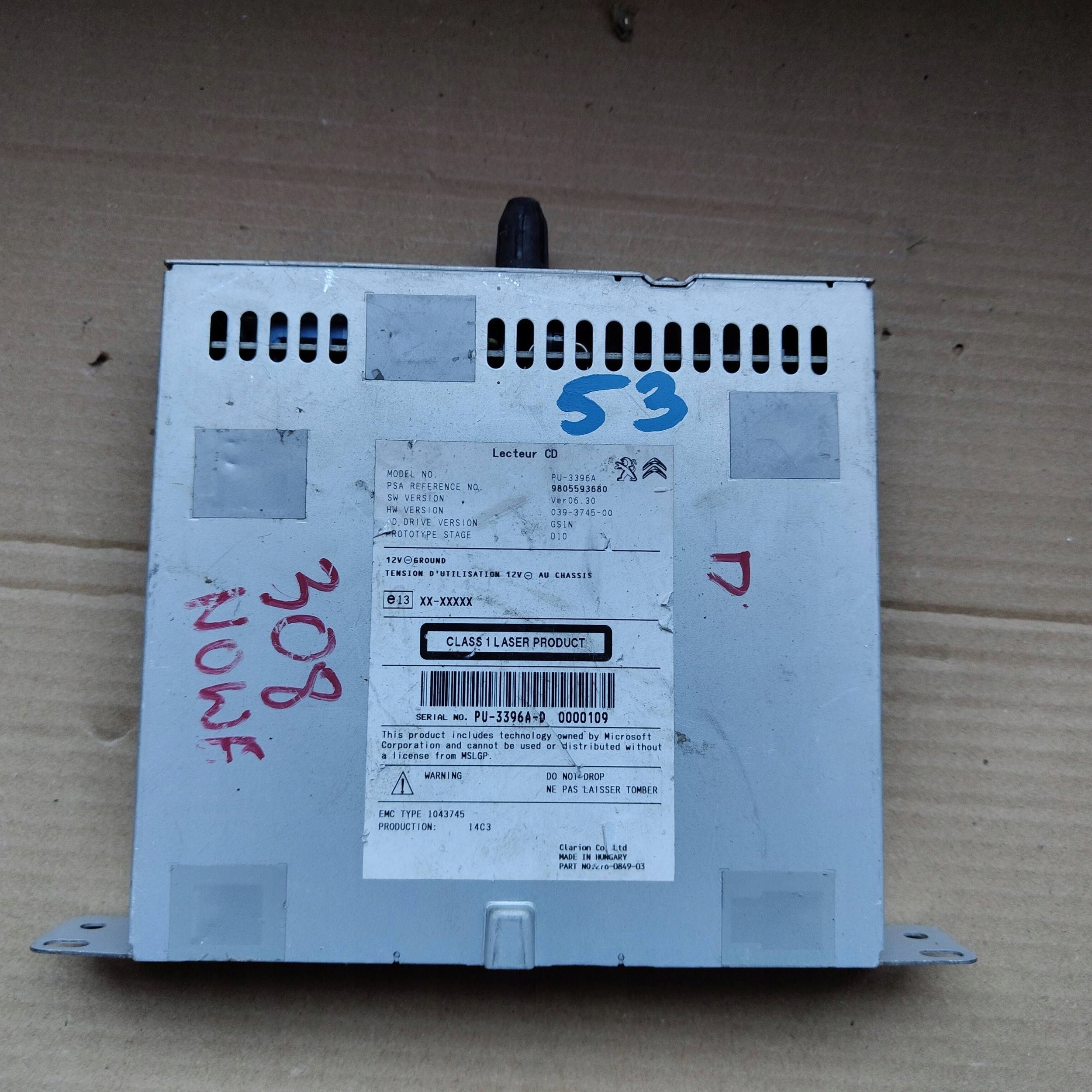 Stacja multimedialna Citroen DS5 9805593680