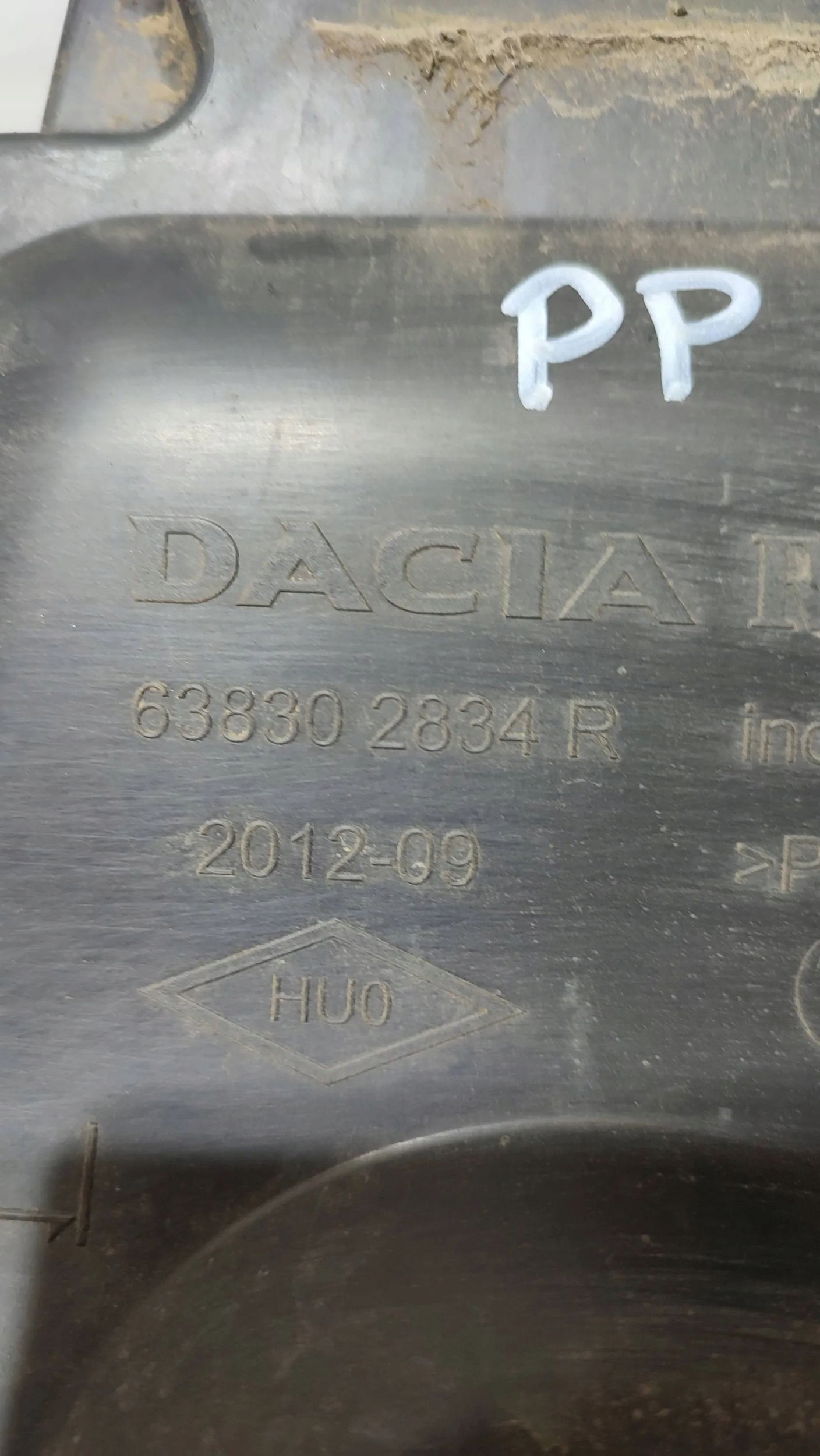 Dacia Duster and 16r 1.6b front side right cover mudguard
