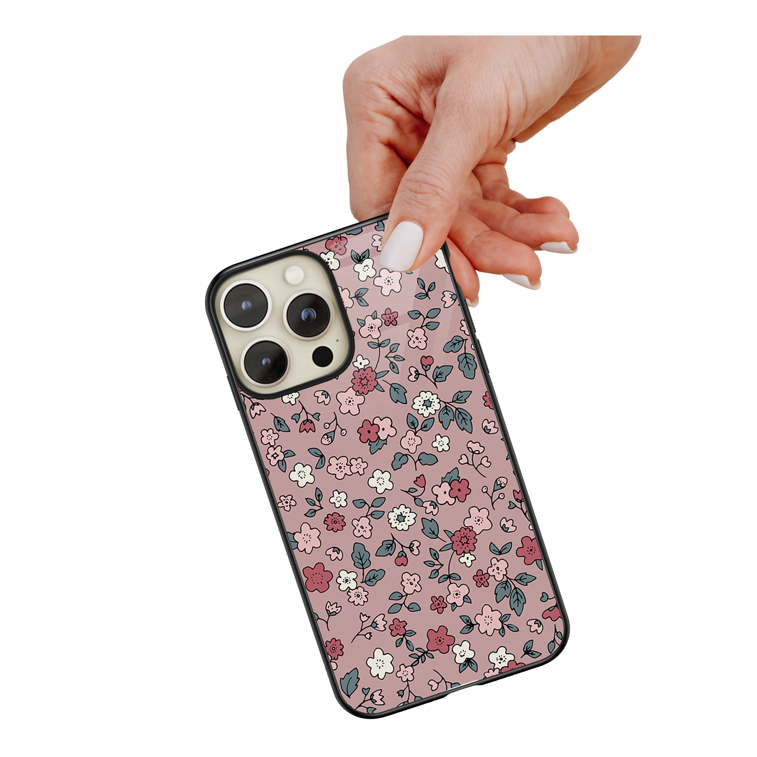 Etui szklane ceramiczne do iPhone 15 Pro Max Szept kwiatów