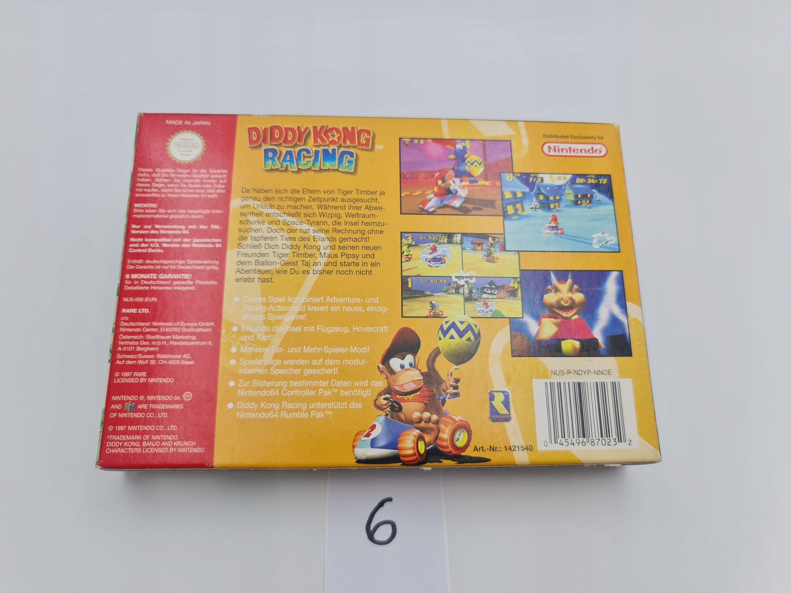 NINTENDO 64 DIDDY KONG RACING KARTO BOX PAL VERSIO Tematyka gry akcji