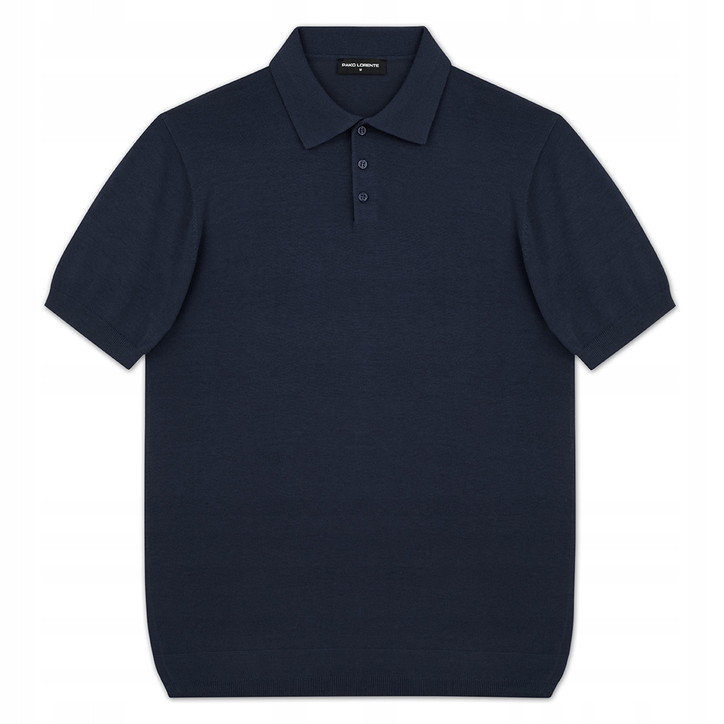 Tmavě modré pánské pletené polo tričko 100% bavlna Premium Pako Lorente vel XXL
