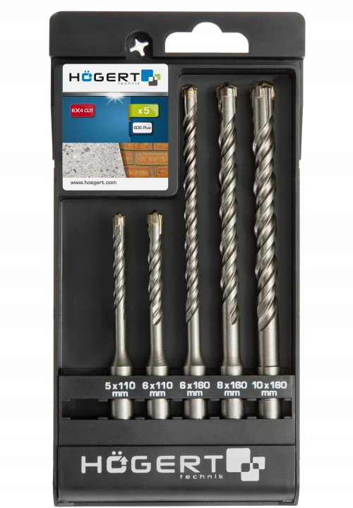 

Zestaw wierteł do betonu Sds+ 5 szt. Hoegert