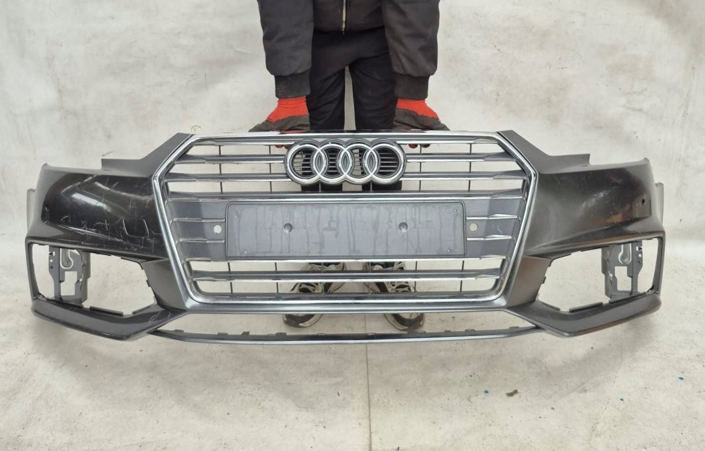AUDI A4 8W B9 S-LINE 15- bumper front front grill 4XPDC 8W0807437F