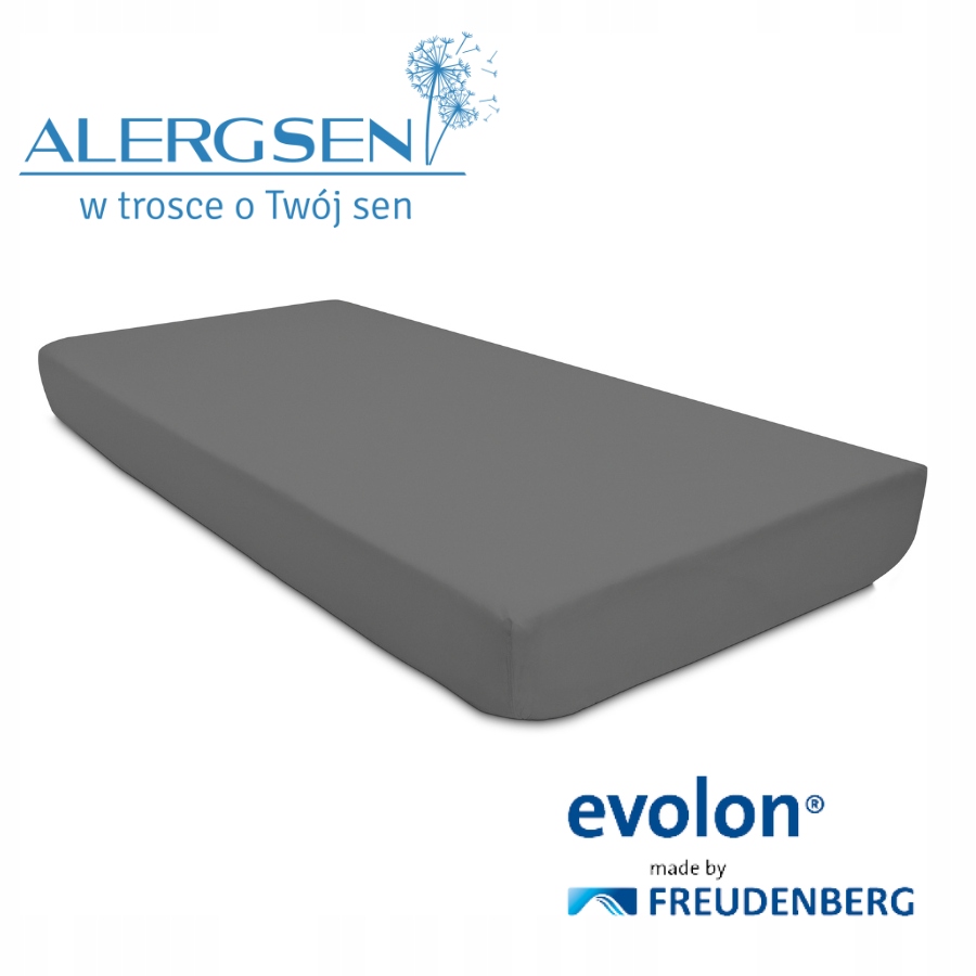 Antialergické protiroztočové Prostěradlo na gumičce Evolon Gray 140x200x20