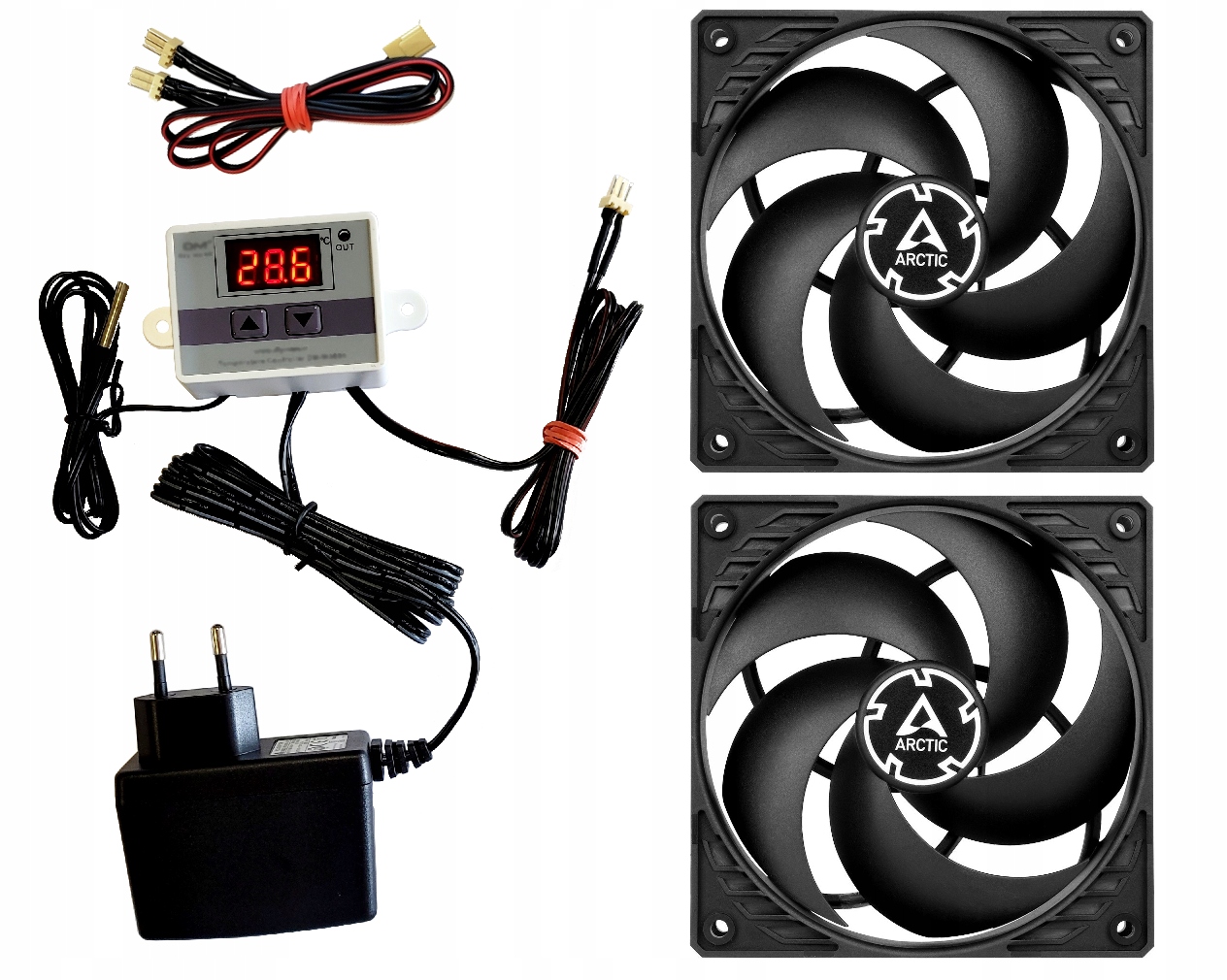 Wentylatory z elektronicznym termostatem do chłodzenia szaf Rack, Lanberg