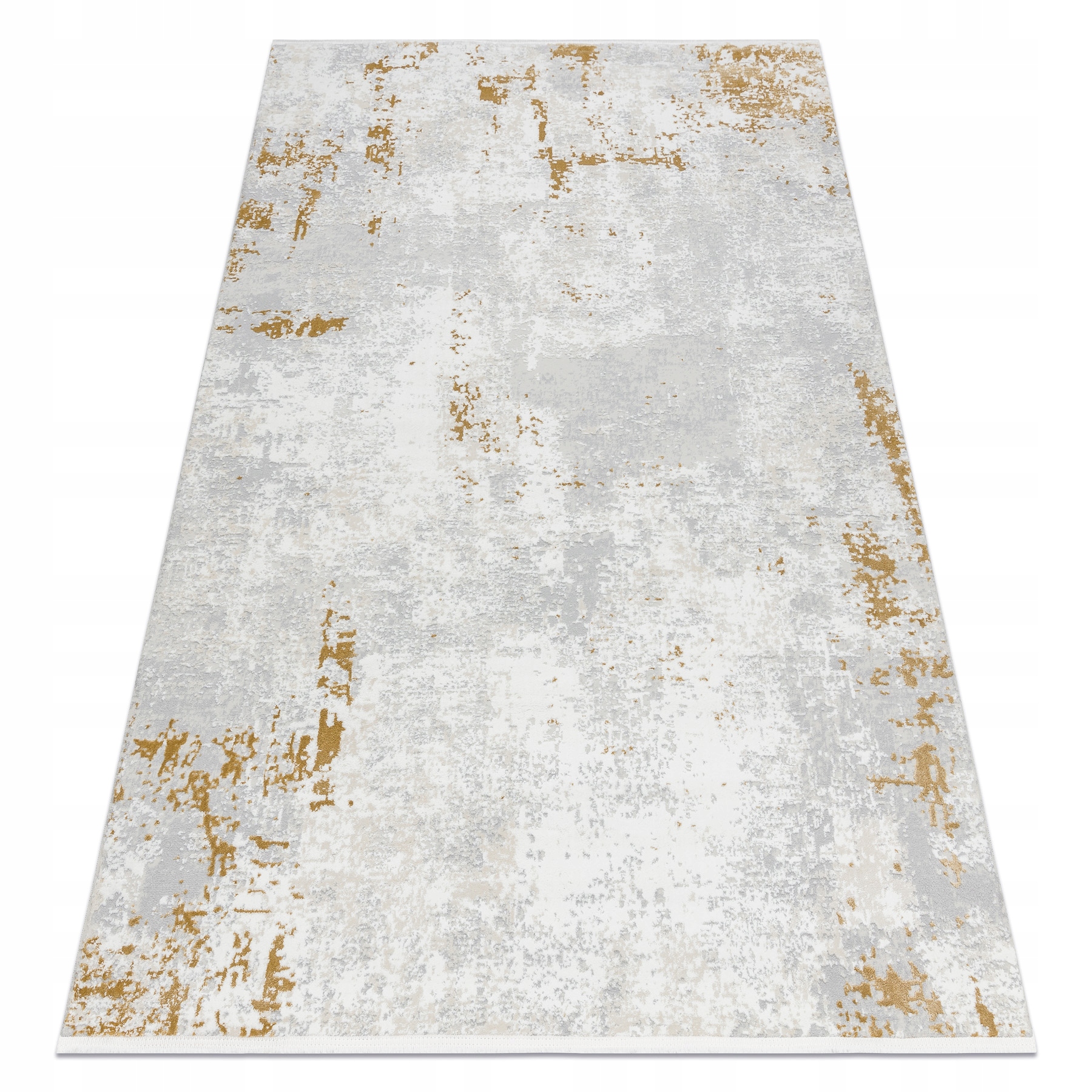 Koberec Strukturální Beton krém/zlatý Třásně Přetíratelný Kámen 280x370 cm