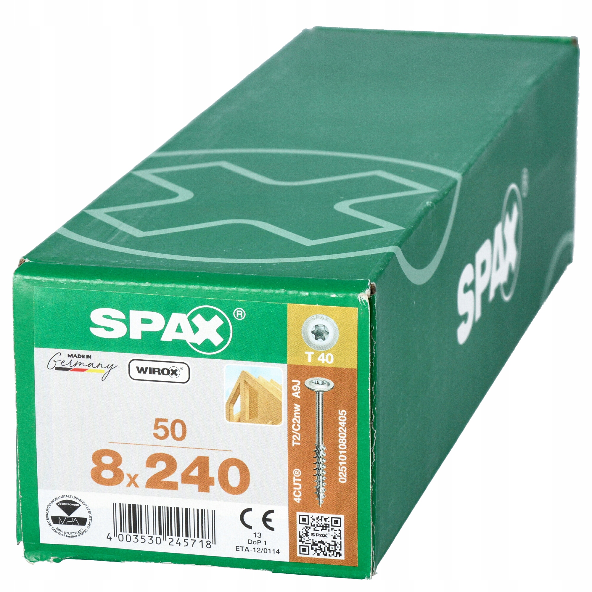 Wkręty Ciesielskie 8x240 Spax Do Drewna Talerzowe Torx 50szt