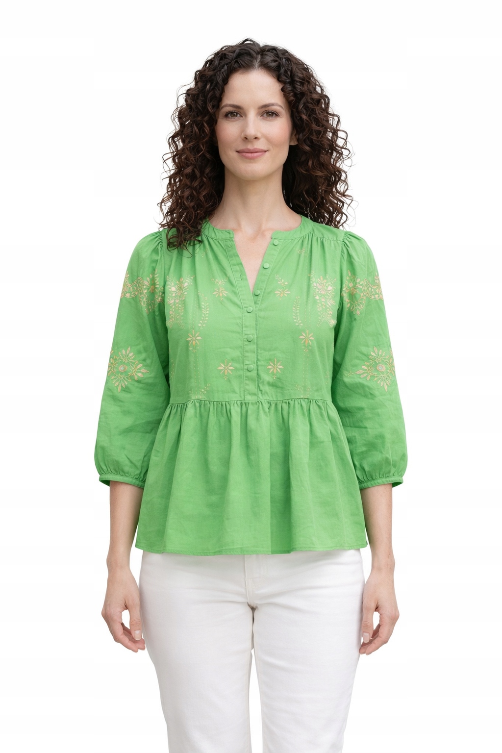 Rich And Royal Bavlněná Halenka S Volánky A Výšivkou 36 I4C