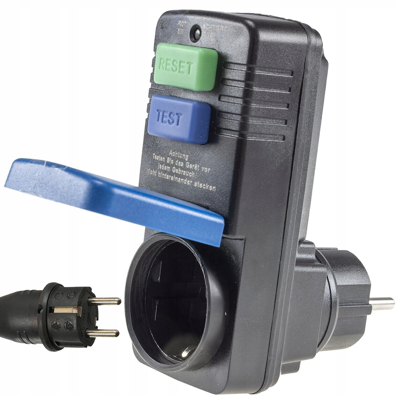 Wtyczka gniazdo z wyłącznikiem Rcd