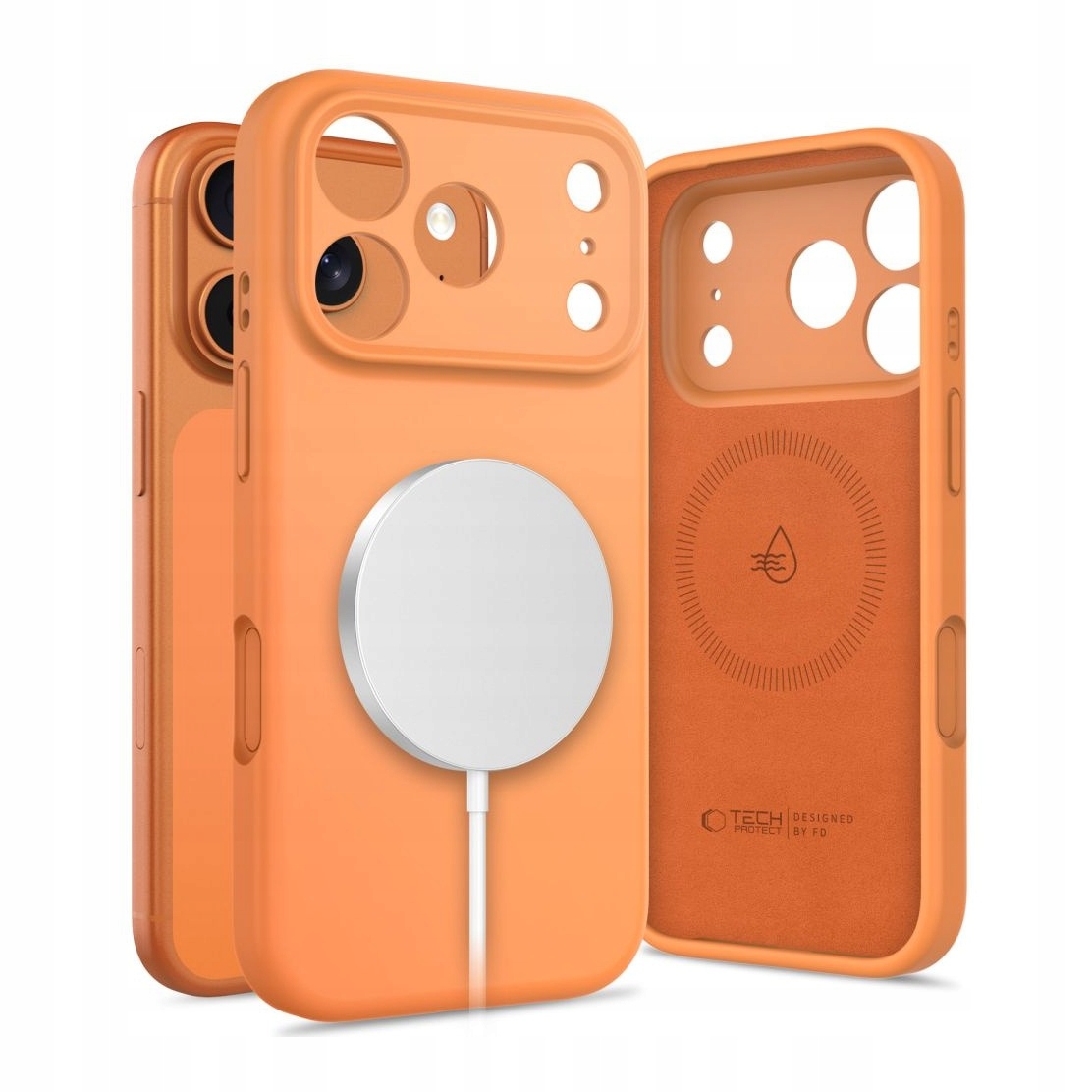 Etui do iPhone 17 Pro Tech-Protect Silicone MagSafe pomarańczowe