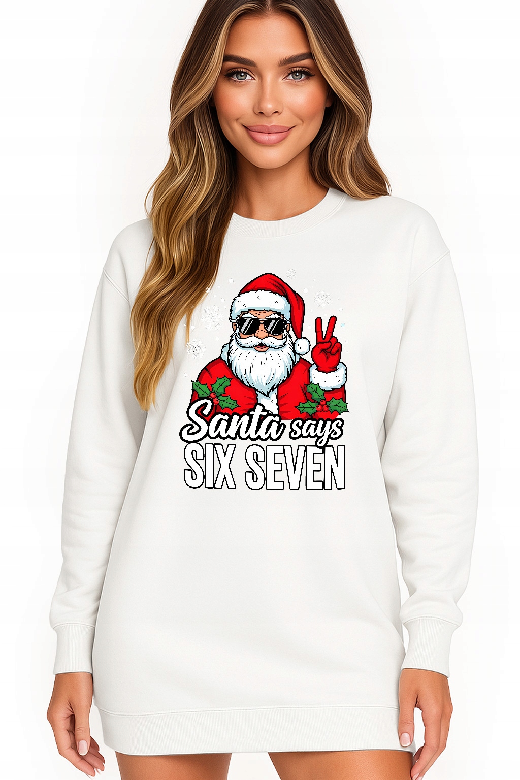 Mikina Vánoční Oversize Šaty Six Seven 67 Dárek K Vánocům L