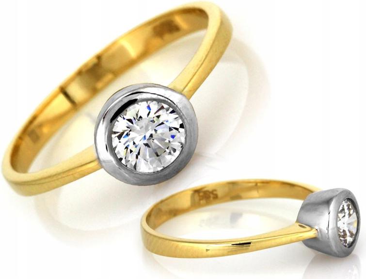 Zlatý prstýnek 585 s jedním očkem r14, elegantní jako dárek