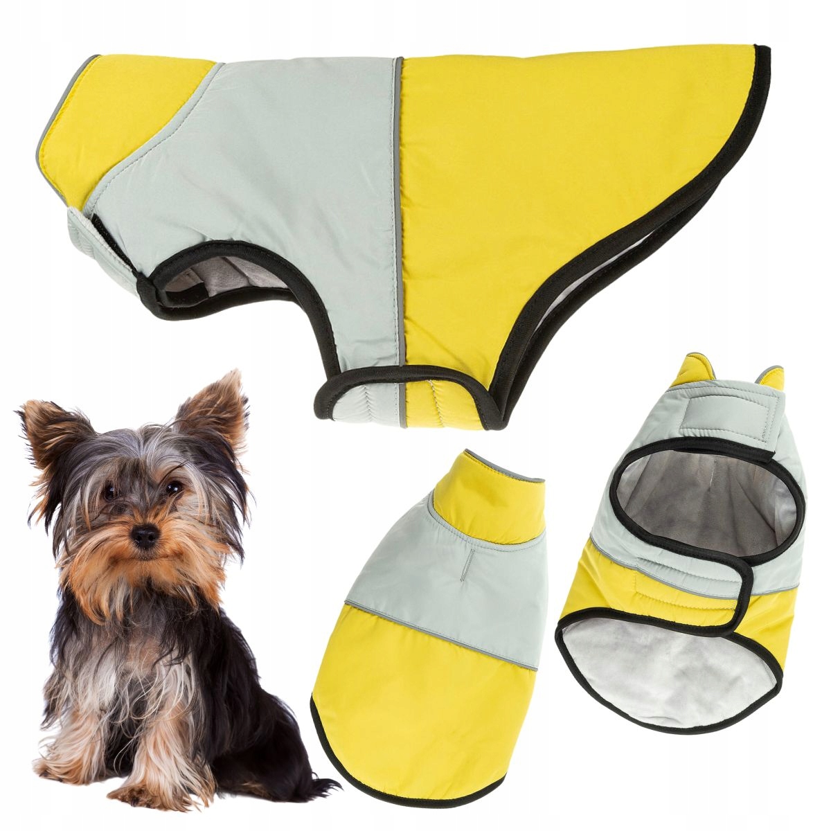 Levně Oblečení pro psa na zimu s Odrazkou, zateplené, zapínané na na suchý zip, bunda S