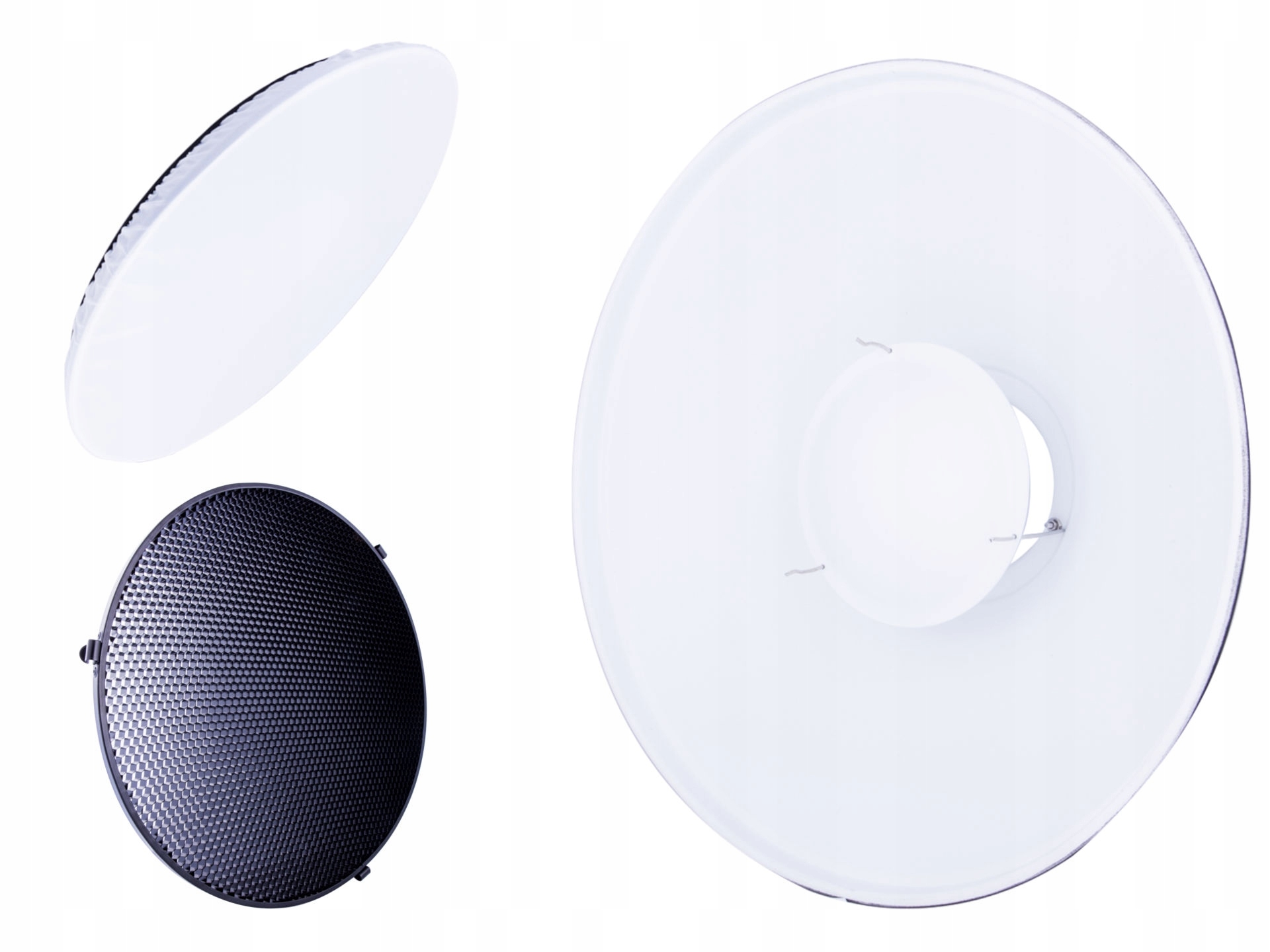 

Beauty dish Biały 70cm Bowens plaster miodu Grid