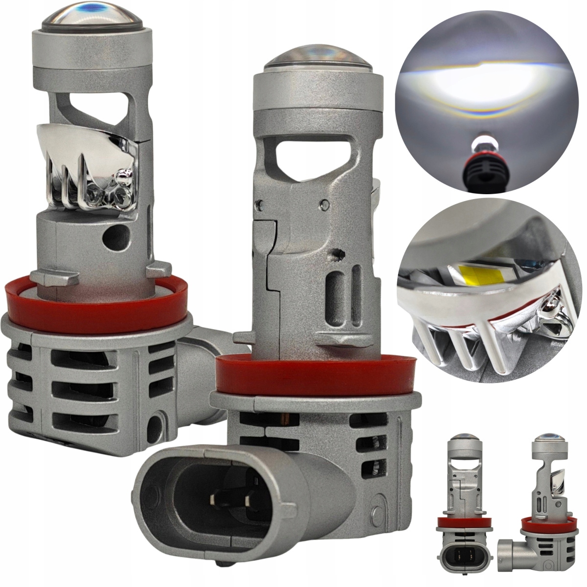 Led žiarovky H11 12-24V Canbus, pre lampy z Usa, oddeľovacia čiara 2 ks