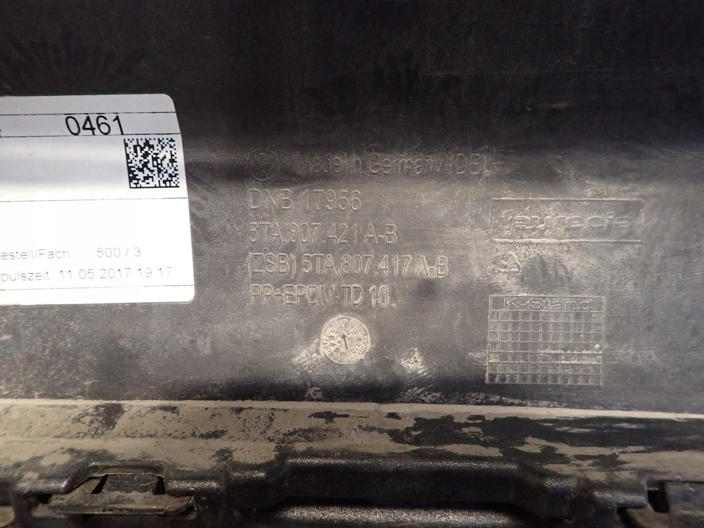 bumper rear part rear VW TOURAN 2015- 5TA807421A
