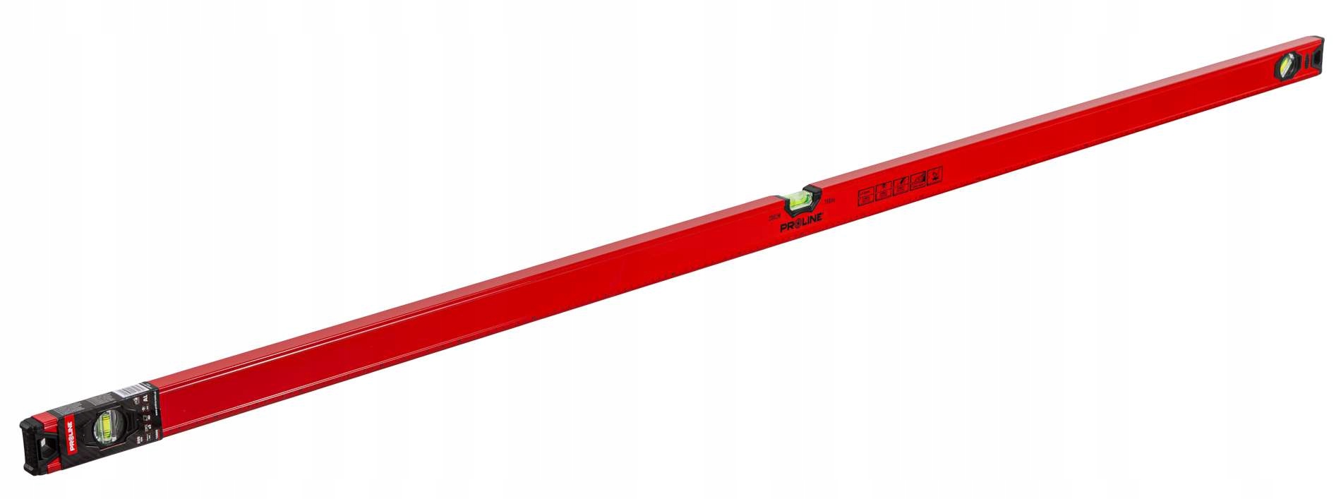 Poziomnica aluminiowa 200cm 2m 3 libelki 1mm/1m Standard Proline 15866