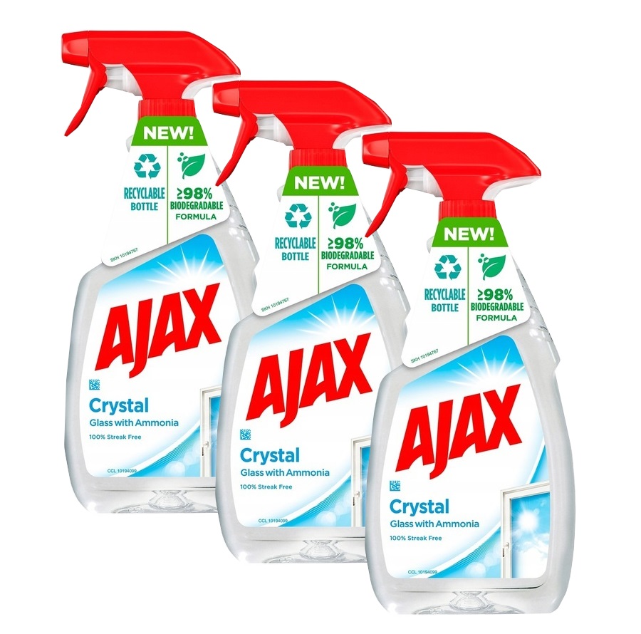 

Ajax Płyn do mycia szyb spray 500 ml x3 Crystal