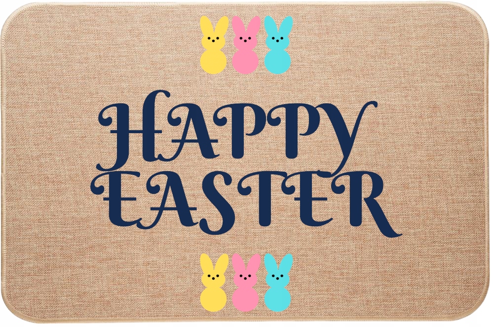 Velikonoční lněná rohožka Happy Easter Veselé Vánoce