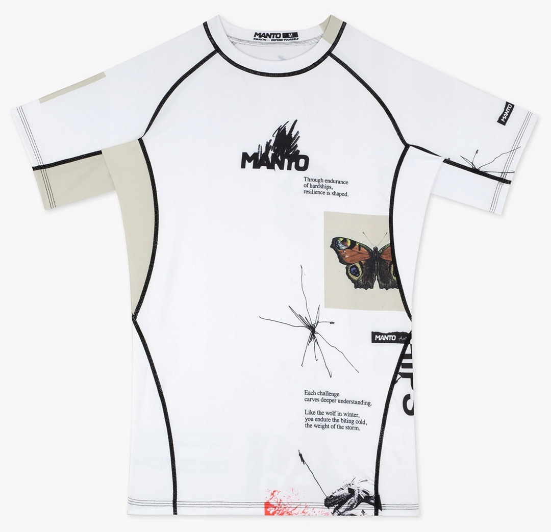 Manto Rashguard krótki rękaw Overcome biały rozm. L