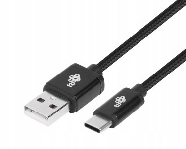 Tb, Kabel Usb-usb C 1.5m, czarny sznurek