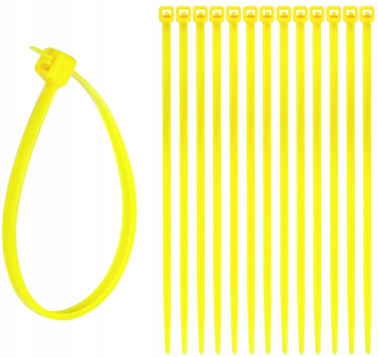 

Taśma opaska kablowa trytytka 2,5x100 żółta