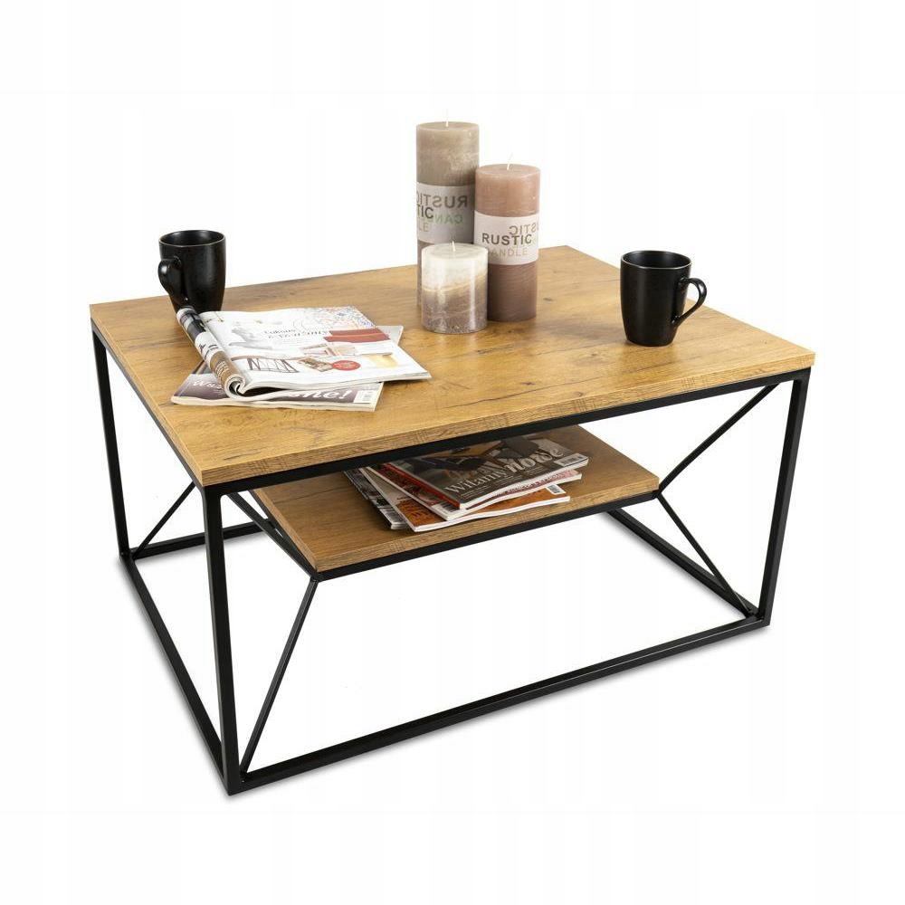 

Stolik stół kawowy do salonu 80x60 cm z półką Loft
