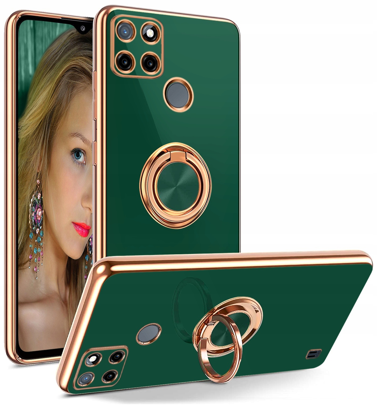 

Etui do Realme C21Y C25Y Silicone Ring Szkło