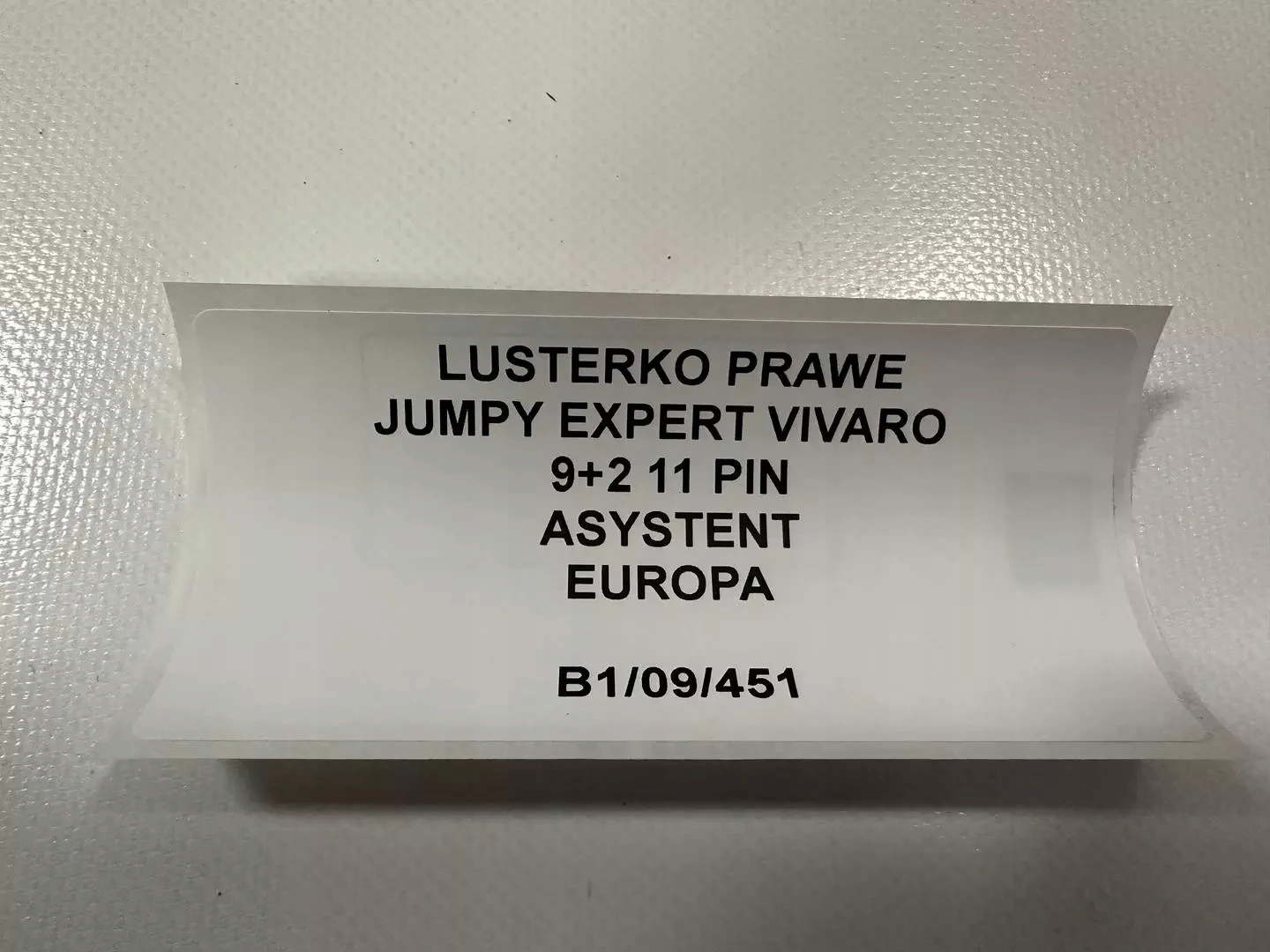 mirror right JUMPY EXPERT VIVARO 9+2 11 PIN EU