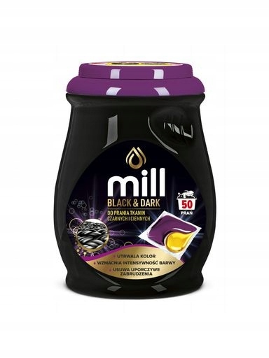 Levně MILL kapsle na praní Black & Dark 50 ks