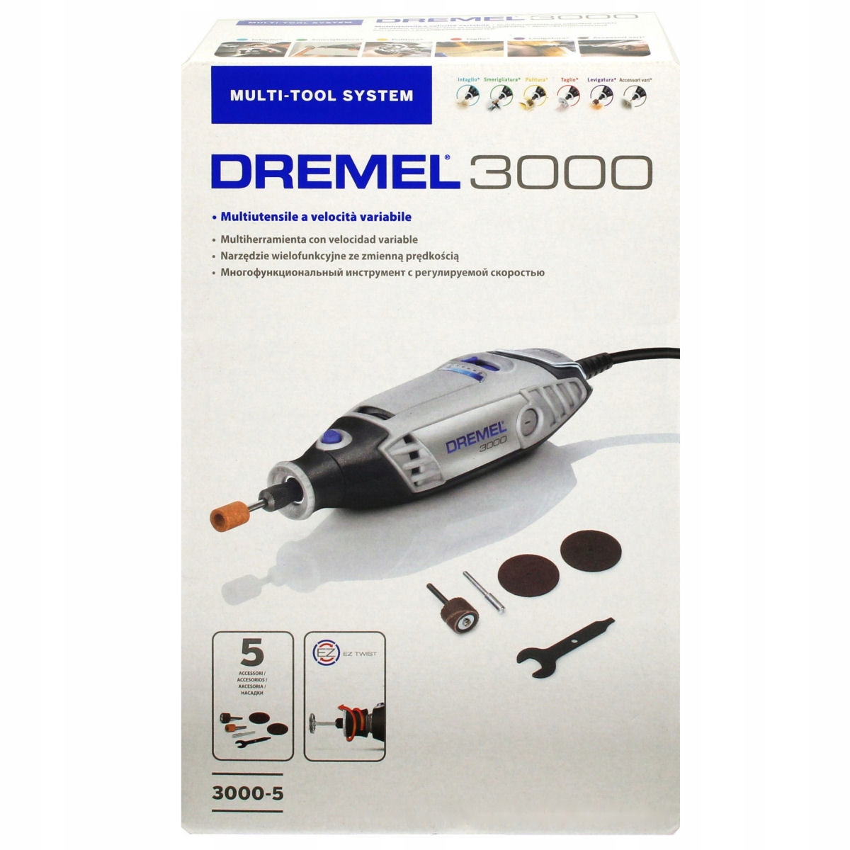 F0133000JB Dremel, Dremel 3000 Corded Rotary Tool, UK Plug, 769-0335