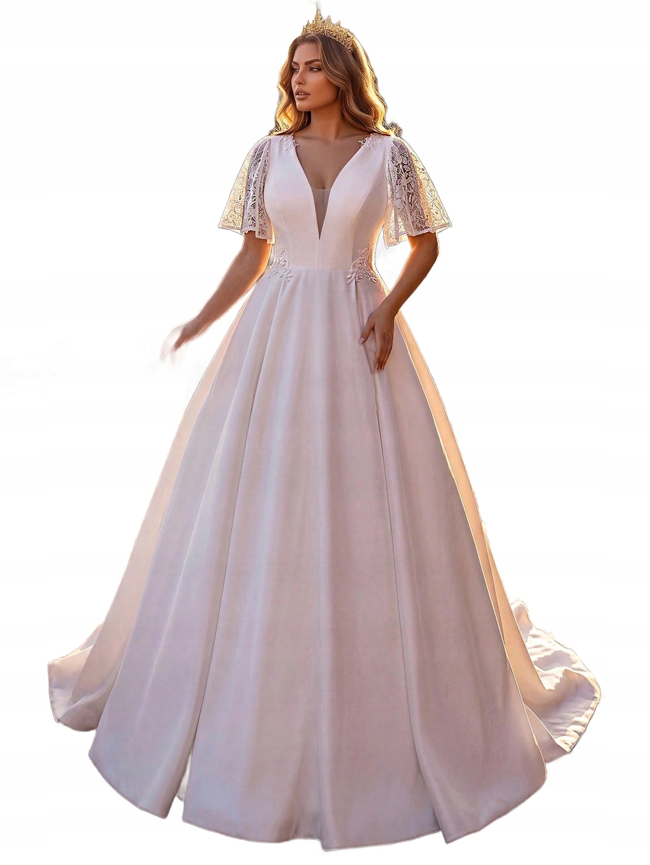 Shein Bílá Svatební Šaty Princezna Plus Size 50 1MA