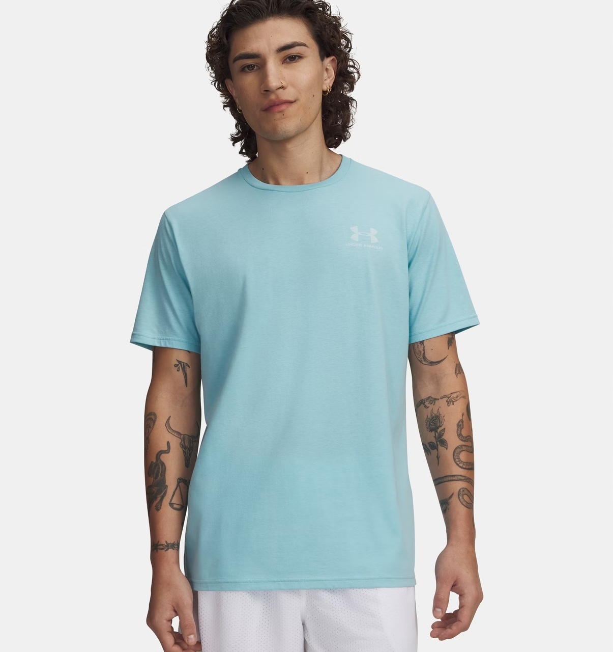 Under Armour Koszulka Męska Sportstyle Left Chest Blue Haze S